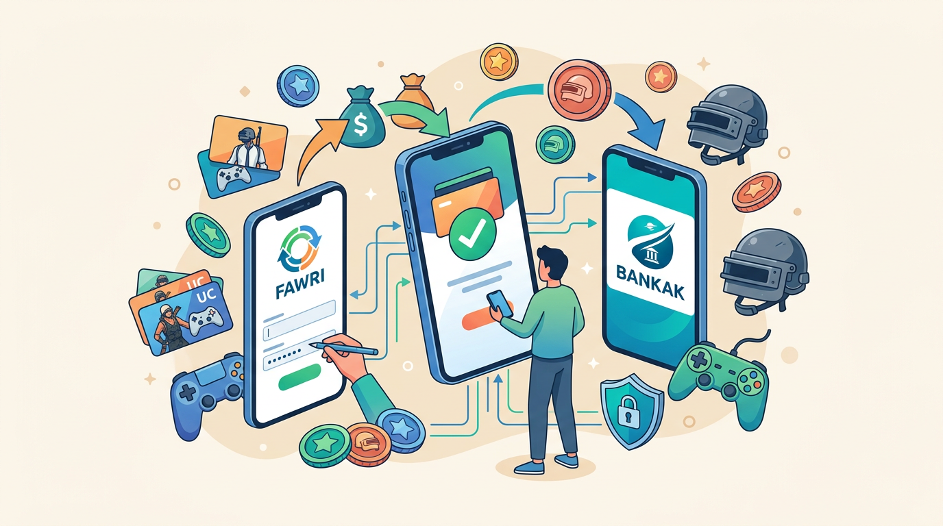 كيفية شحن شدات ببجي موبايل في السودان باستخدام تطبيق بنكك وفوري